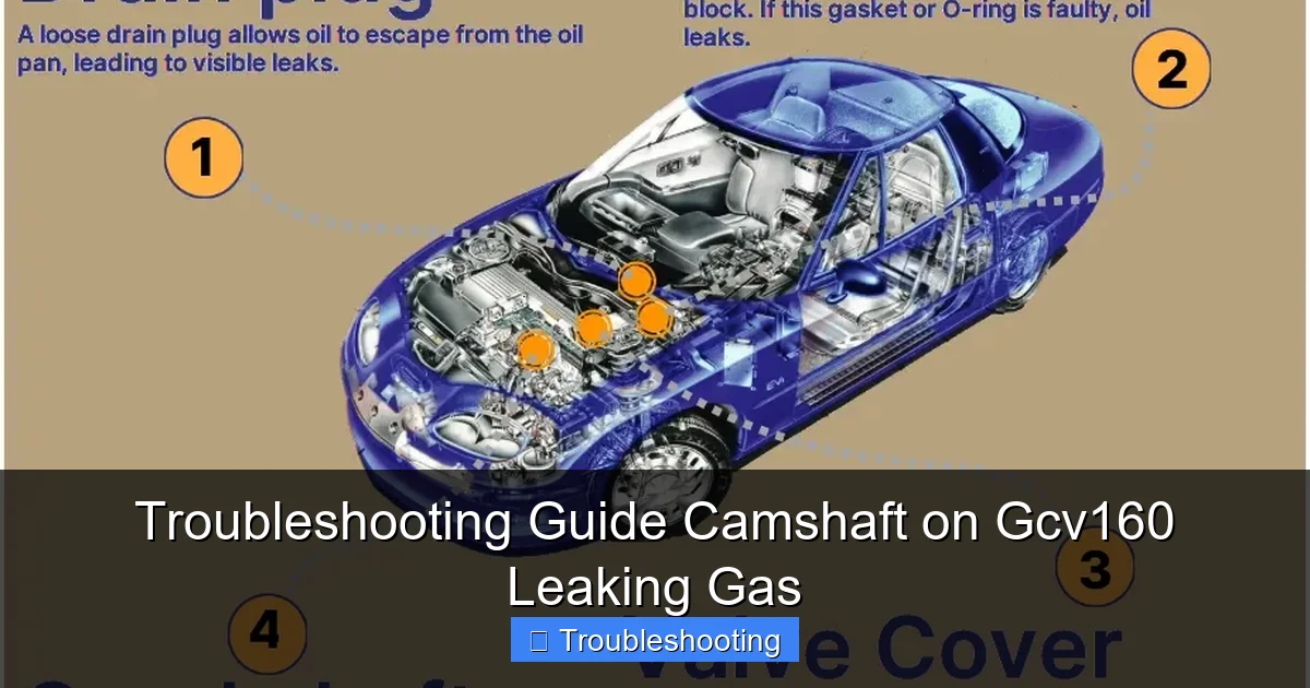 Troubleshooting Guide Camshaft on Gcv160 Leaking Gas