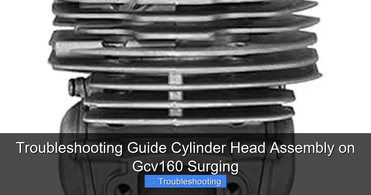 Troubleshooting Guide Cylinder Head Assembly on Gcv160 Surging