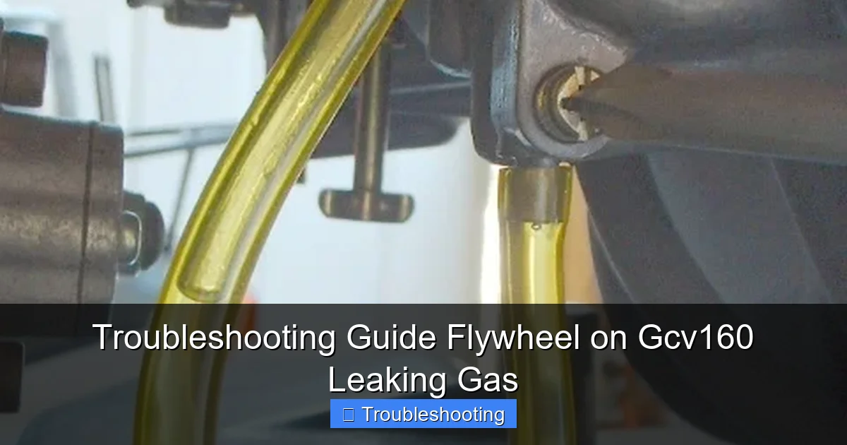Troubleshooting Guide Flywheel on Gcv160 Leaking Gas