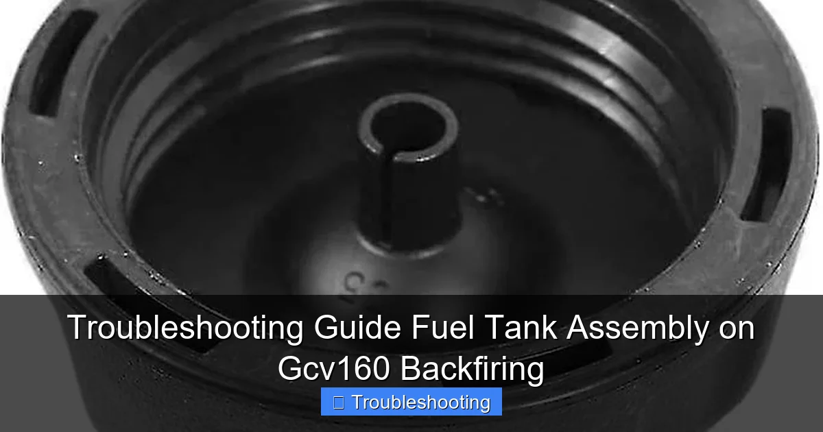 Troubleshooting Guide Fuel Tank Assembly on Gcv160 Backfiring