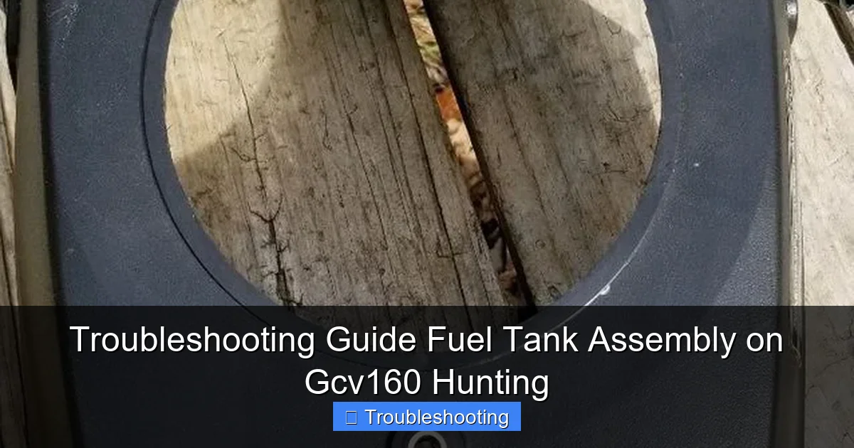Troubleshooting Guide Fuel Tank Assembly on Gcv160 Hunting