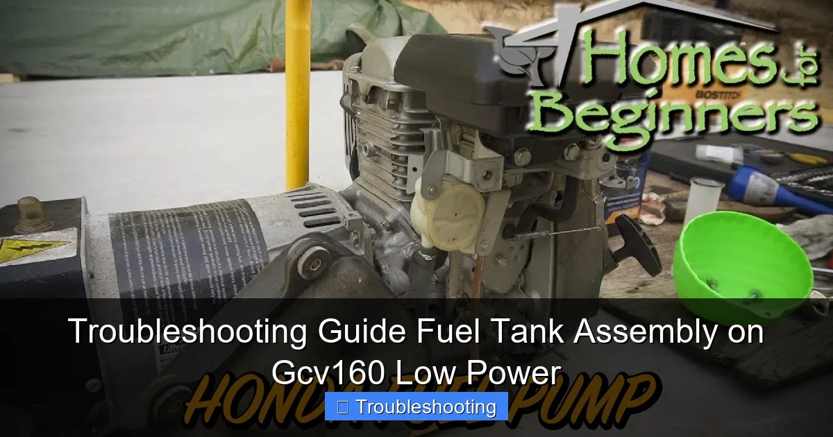 Troubleshooting Guide Fuel Tank Assembly on Gcv160 Low Power