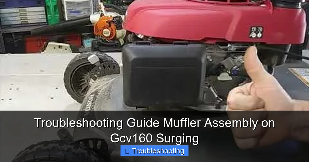 Troubleshooting Guide Muffler Assembly on Gcv160 Surging