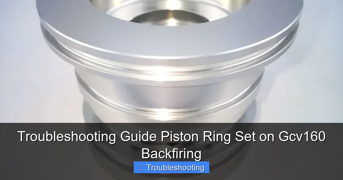 Troubleshooting Guide Piston Ring Set on Gcv160 Backfiring