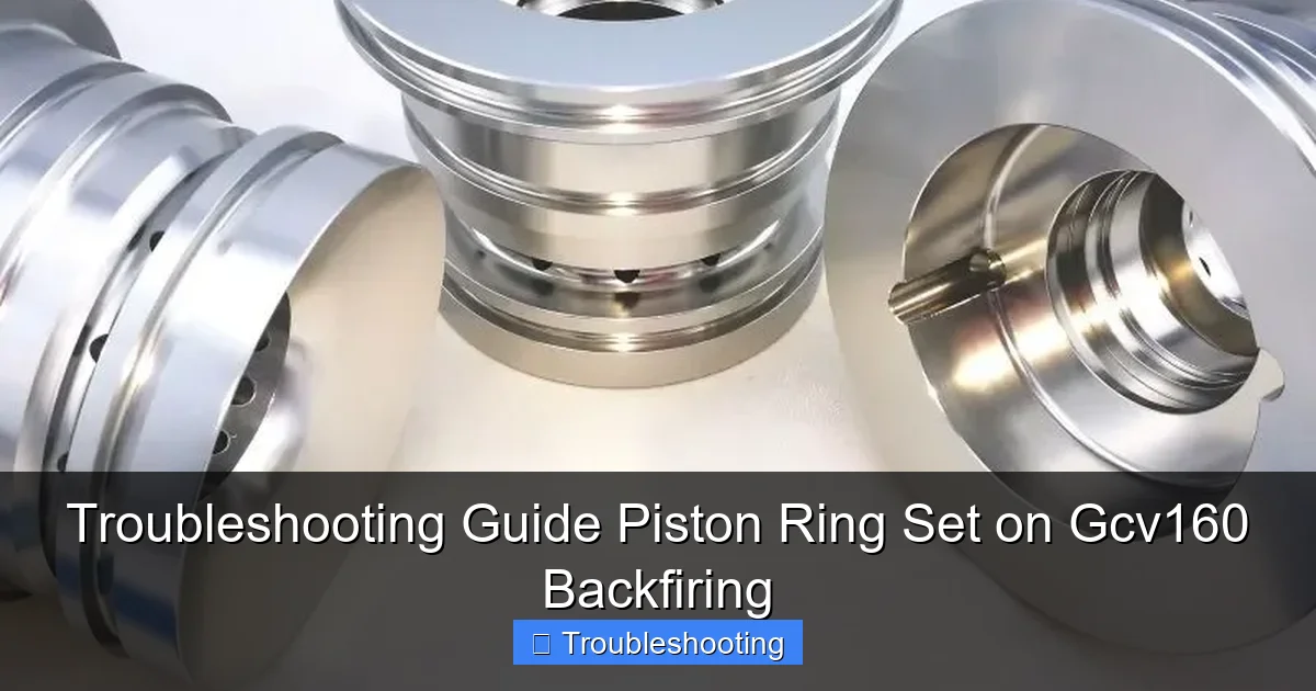Troubleshooting Guide Piston Ring Set on Gcv160 Backfiring