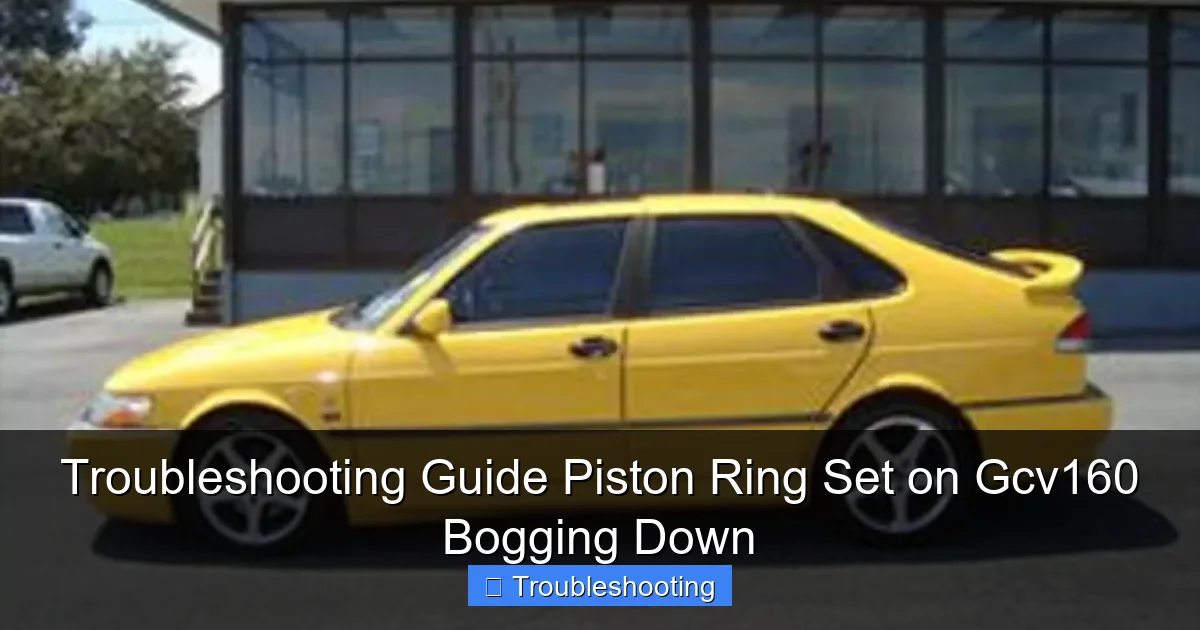 Troubleshooting Guide Piston Ring Set on Gcv160 Bogging Down