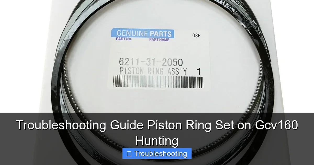 Troubleshooting Guide Piston Ring Set on Gcv160 Hunting
